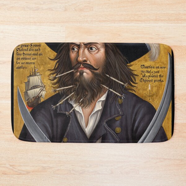 Item preview,  Black Beard Edward Teach Pirate of the Caribbean vintage portrait art designed and sold by Vintage Designs +.