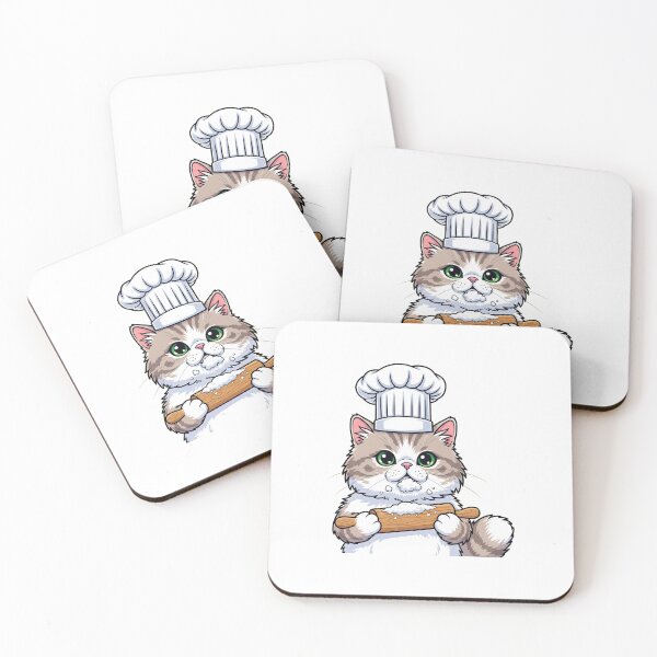 Item preview, Cartoon Cat Chef Illustration | Adorable Kitten Baking Art designed and sold by Apex Designs.