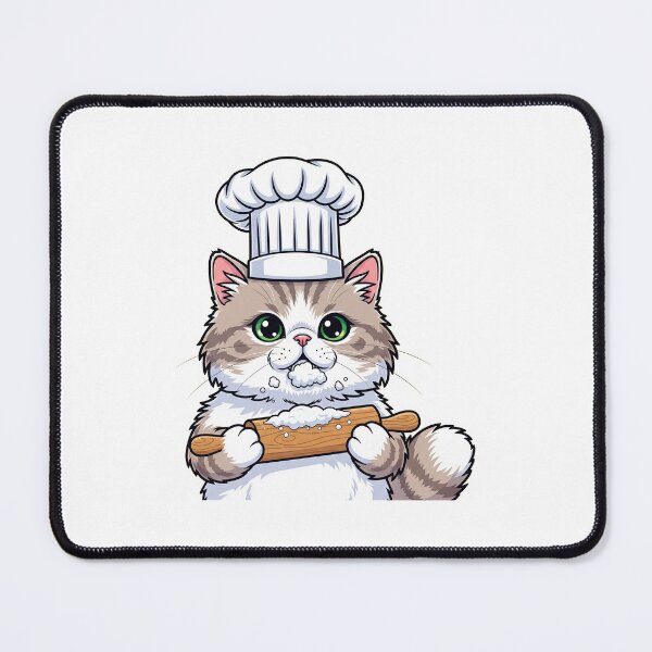 Item preview, Cartoon Cat Chef Illustration | Adorable Kitten Baking Art designed and sold by Apex Designs.
