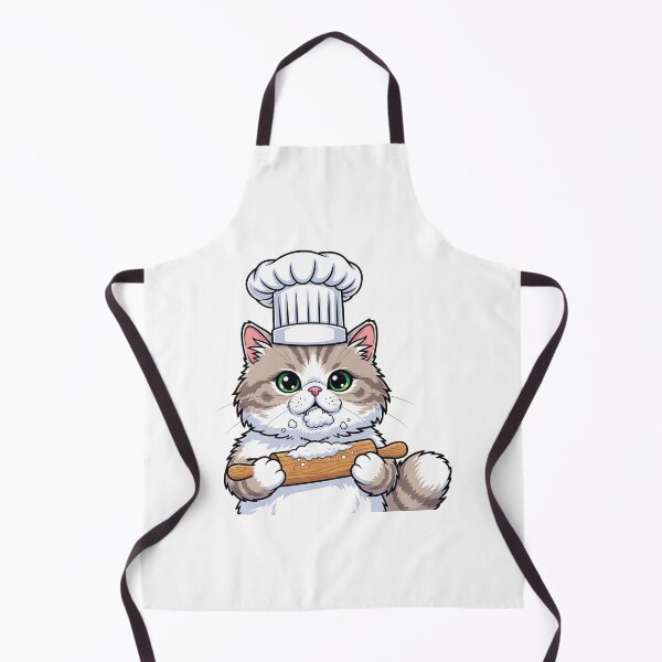 Item preview, Cartoon Cat Chef Illustration | Adorable Kitten Baking Art designed and sold by Apex Designs.