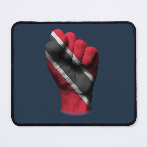 Item preview, Flag of Trinidad and Tobago on a Raised Clenched Fist designed and sold by Candyfusion.