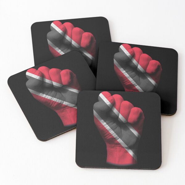 Item preview, Flag of Trinidad and Tobago on a Raised Clenched Fist designed and sold by Candyfusion.