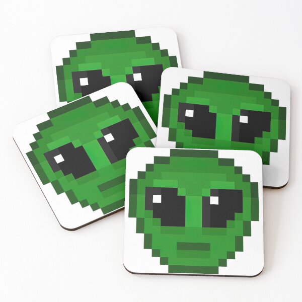Item preview, Pixel Alien Head – Retro Green Martian Aesthetic designed and sold by StephenAlvarez.