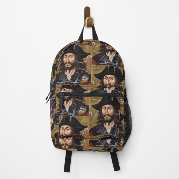 Item preview,  Black Beard Edward Teach Pirate of the Caribbean vintage portrait art designed and sold by Vintage Designs +.