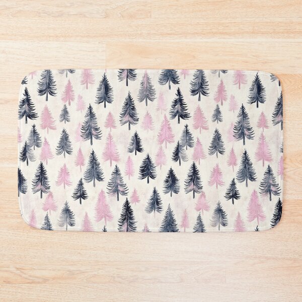 Item preview, Blue Pink Winter Christmas Trees All Over designed and sold by Feeling Artsy.