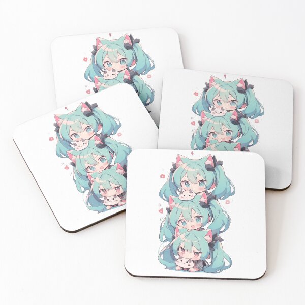 Item preview, Cute Chibi Cat-Ear Anime Girls Stack – Kawaii designed and sold by Dyan4.
