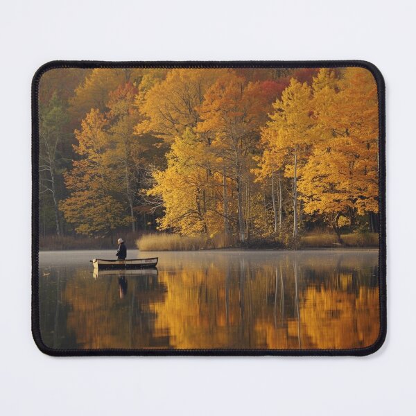 Aperçu de l'œuvre Pêche d'automne dans le lac créée et vendue par MariaTheExpert.
