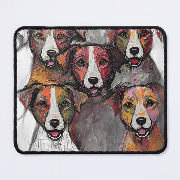 Item preview, Abstract Colorful Dogs Art – Modern Pet Lovers Wall Deco designed and sold by ArtoraGallery.