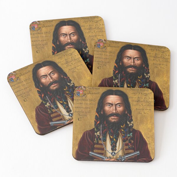 Item preview,  Black Beard Edward Teach Pirate of the Caribbean vintage portrait art designed and sold by Vintage Designs +.
