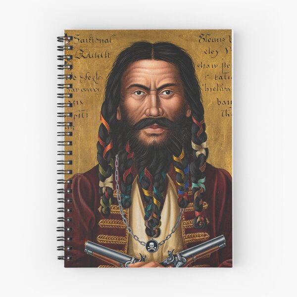 Item preview,  Black Beard Edward Teach Pirate of the Caribbean vintage portrait art designed and sold by Vintage Designs +.