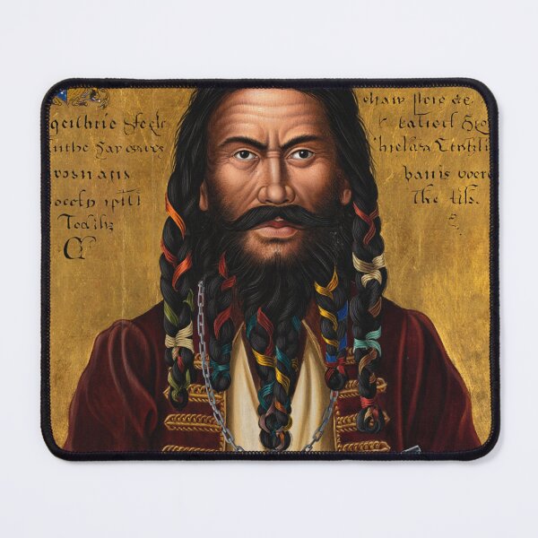 Item preview, Black Beard Edward Teach Pirate of the Caribbean vintage portrait art designed and sold by Vintage Designs +.