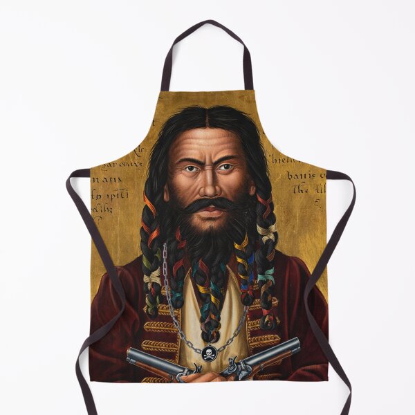 Item preview, Black Beard Edward Teach Pirate of the Caribbean vintage portrait art designed and sold by Vintage Designs +.