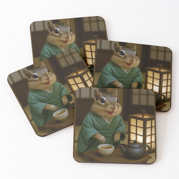 Aperçu de l'œuvre Chipmunk prend le thé dans la salle Tatami créée et vendue par Tridentulus.