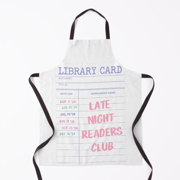 Item preview, Retro Vintage Library Card - Late Night Readers Club designed and sold by SaltedBeachPaperie.