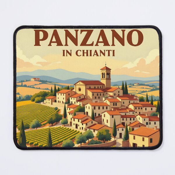 Item preview, Panzano in Chianti, Tuscany, Italy: Vintage-Style Painterly Travel Poster designed and sold by LSVart.