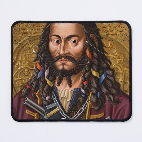 Item preview,   Black Beard Edward Teach Pirate of the Caribbean vintage portrait art designed and sold by Vintage Designs +.