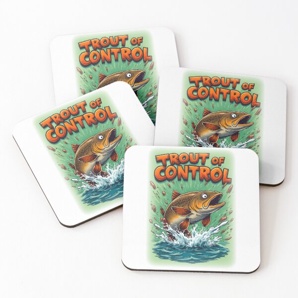 Item preview, Trout of Control – Funny Cartoon Trout Fishing Joke designed and sold by Emilia-Design.