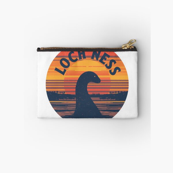 Item preview, Loch Ness Monster Retro Sunset Badge | Vintage Nessie Silhouette Design designed and sold by LoliDesignShop.