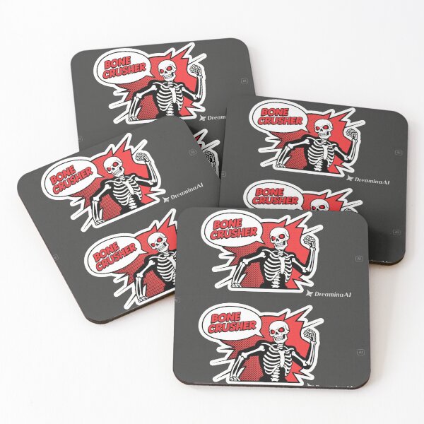 Item preview, Funny Skeleton Anime “Bone Crusher” Sticker – Dark Meme Vibe Sticker designed and sold by Artritz.