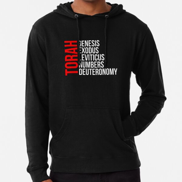 First 5 Books Torah Hebrew Israelites Yeshua Yahew Lightweight Hoodie