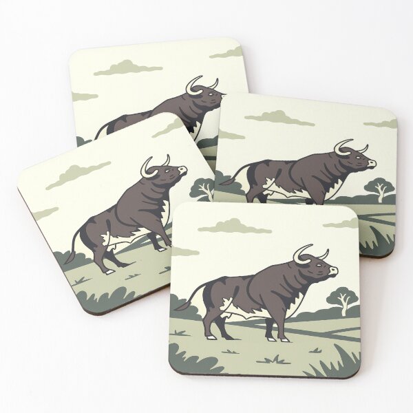 Item preview, Bull Cartoon Characters Vibrant Animated Illustrations Art Colors designed and sold by ART ATTACK ZONE.