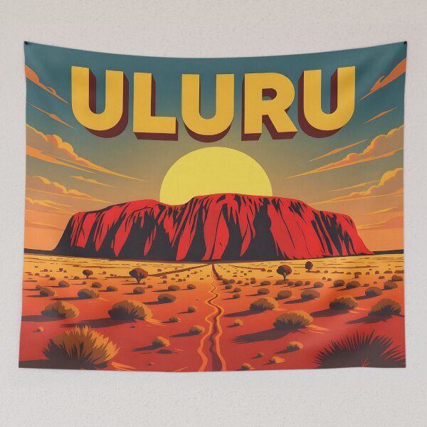 Item preview, Uluru: Vintage-Style Painterly Travel Poster designed and sold by LSVart.
