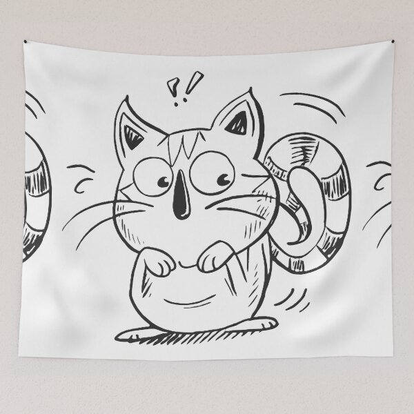 Item preview, Cat Cartoon Characters Vibrant Animated Illustrations Art Colors designed and sold by ART ATTACK ZONE.