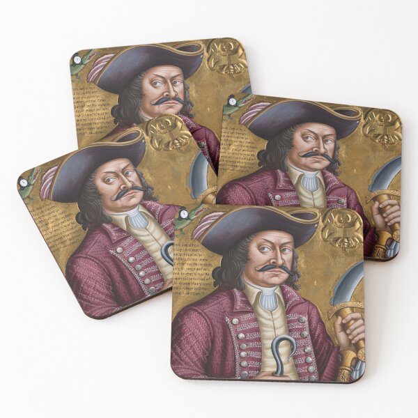 Item preview, Captain Henry Morgan Pirate of the Caribbean vintage portrait art designed and sold by Vintage Designs +.