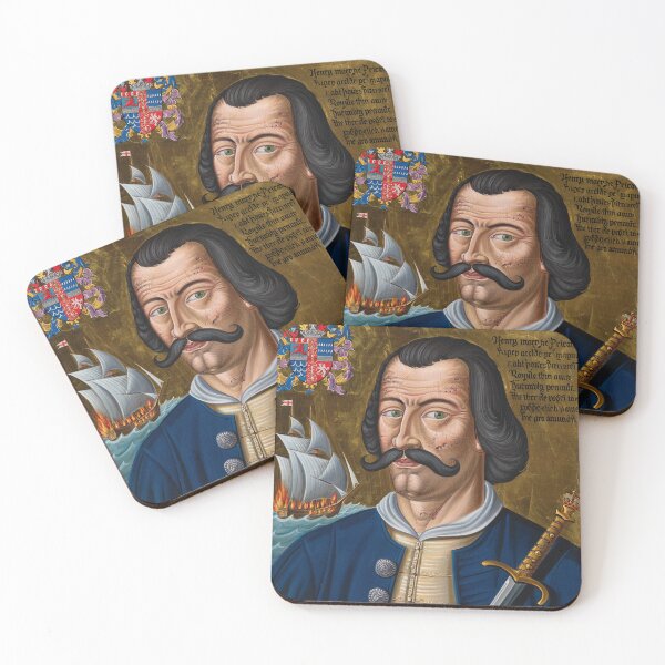 Item preview, Captain Henry Morgan Pirate of the Caribbean vintage portrait art designed and sold by Vintage Designs +.