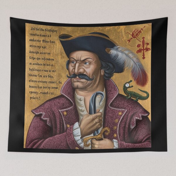 Item preview,  Captain Henry Morgan Pirate of the Caribbean vintage portrait art designed and sold by Vintage Designs +.