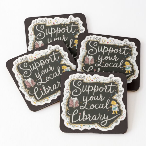 Item preview, Support Your Local Library Books Reading Librarian Kids Board Draw designed and sold by sadedream.