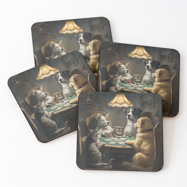 Item preview, Dogs And Cats Play Pooker designed and sold by BASKF.