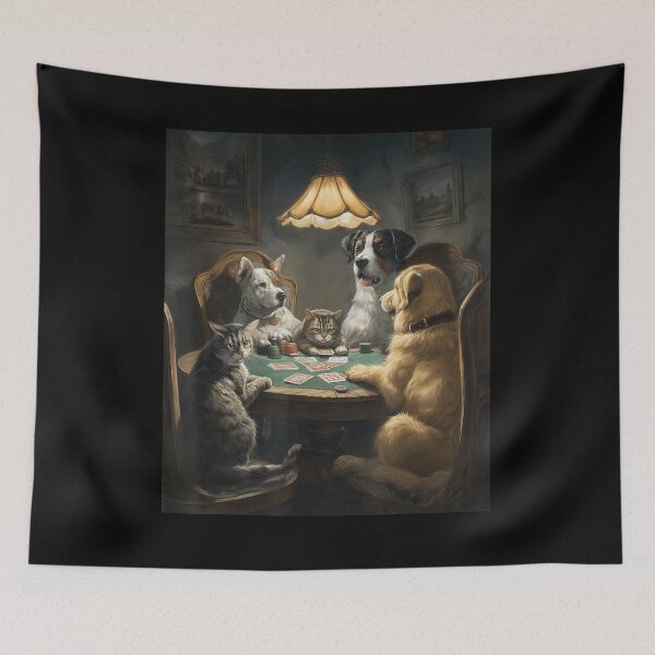 Item preview, Dogs And Cats Play Pooker designed and sold by BASKF.