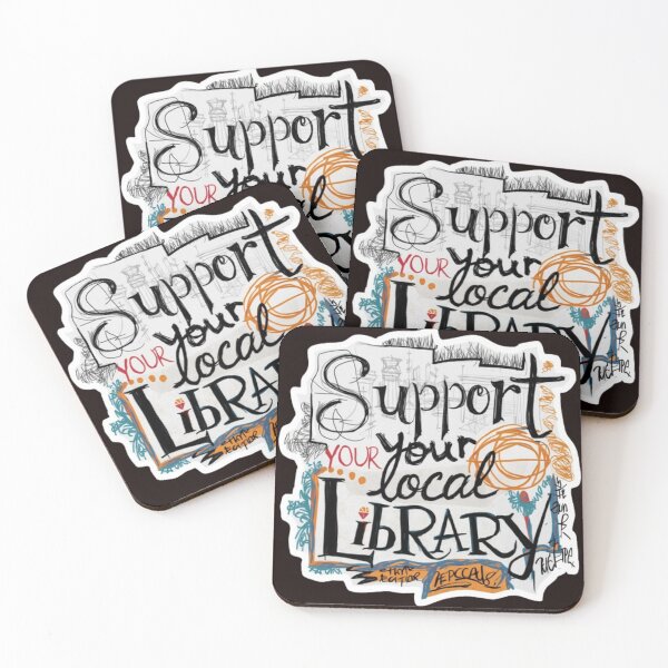 Item preview, Support Your Local Library Books Reading Librarian Kids Board Draw 001 designed and sold by sadedream.