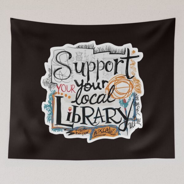Item preview, Support Your Local Library Books Reading Librarian Kids Board Draw 001 designed and sold by sadedream.