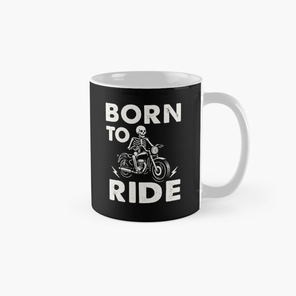 Item preview, Born to Ride – Skeleton Biker Flaming Motorcycle T-Shirt designed and sold by WePlay2gether.