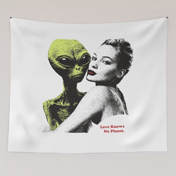 Item preview, Alien Love Knows No Planet - Surreal Funny Meme designed and sold by trajeado14.