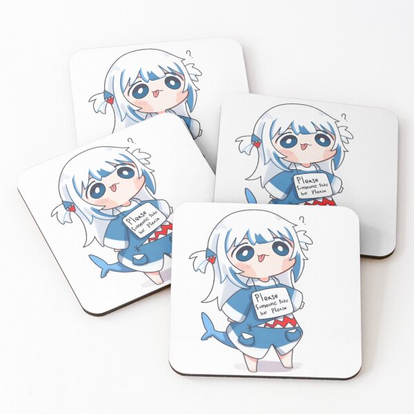 Item preview, Lost Chibi Shark Girl – Funny Gura Meme designed and sold by Dyan4.