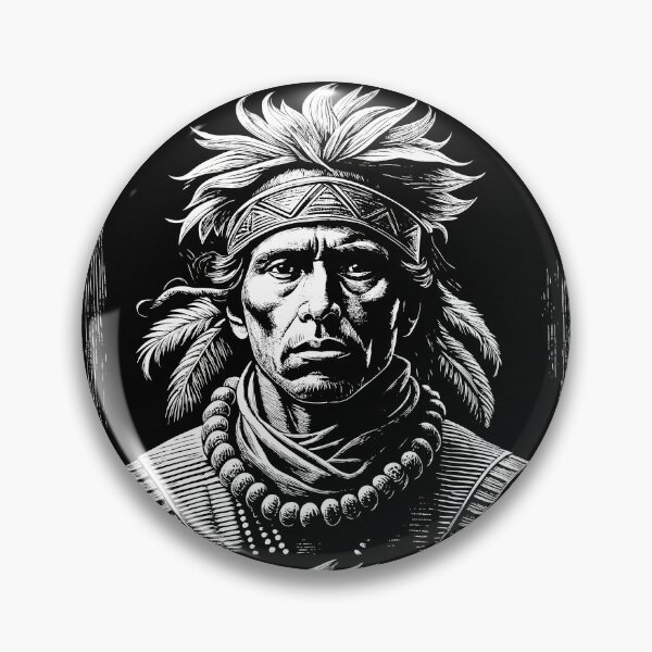 Item preview, Warrior Indian Figures Detailed Spiritual Illustrations Colorful Art designed and sold by ART ATTACK ZONE.