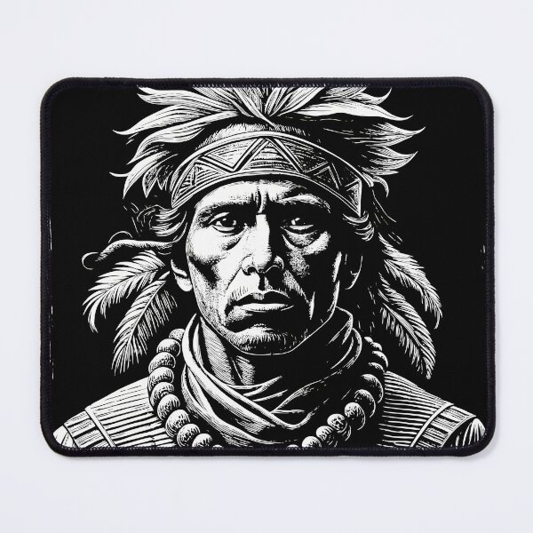 Item preview, Warrior Indian Figures Detailed Spiritual Illustrations Colorful Art designed and sold by ART ATTACK ZONE.