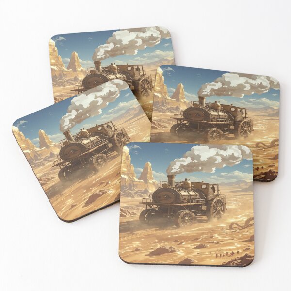 Item preview, Steampunk Caravan Across the Crystal Dunes designed and sold by DreamistStore.
