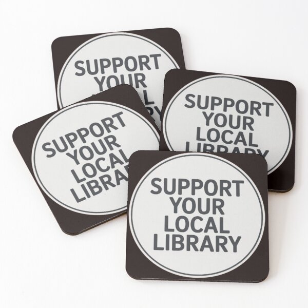 Item preview, Support Your Local Library Books Reading Librarian Simple 001 designed and sold by sadedream.