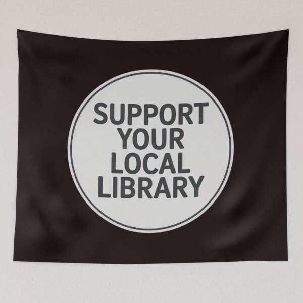 Item preview, Support Your Local Library Books Reading Librarian Simple 001 designed and sold by sadedream.