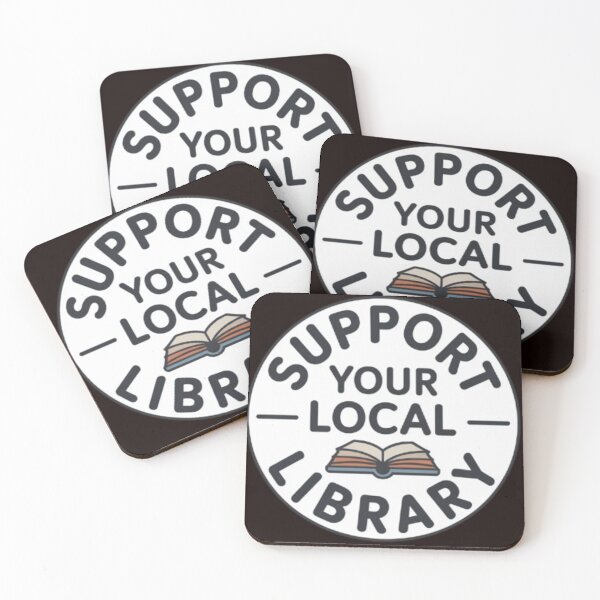 Item preview, Support Your Local Library Books Reading Librarian Simple 002 designed and sold by sadedream.