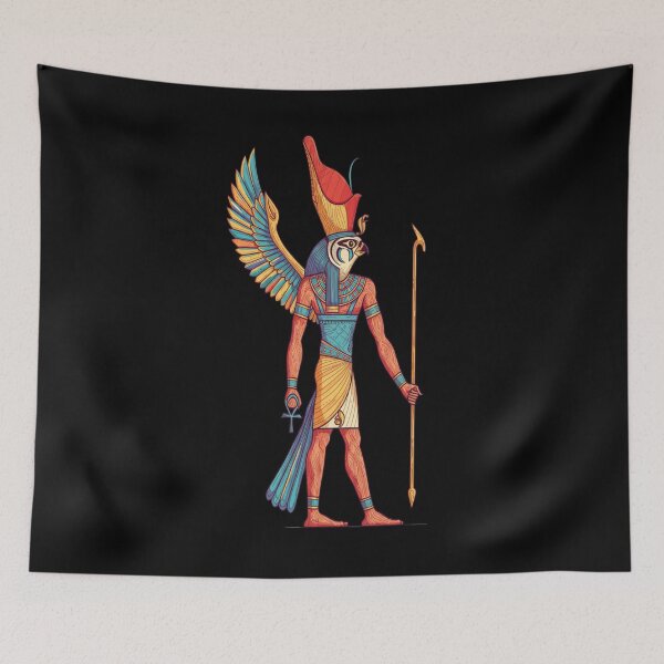Item preview, Ancient Egyptian Horus in Colorful illustration designed and sold by ARM-Designs.