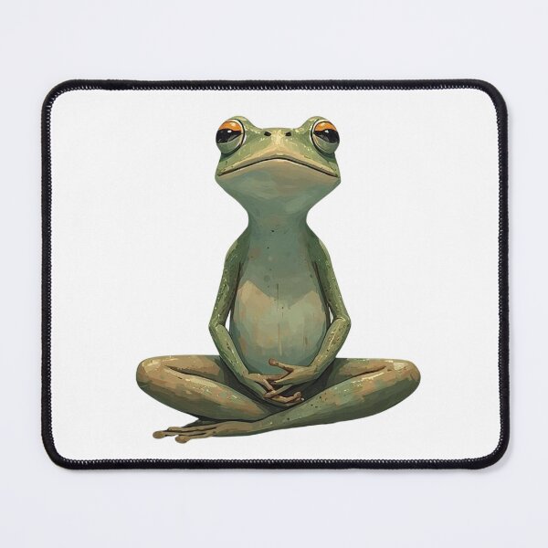 Item preview, Zen Frog – Peaceful Pose, Transparent Background designed and sold by Purdiole-art.