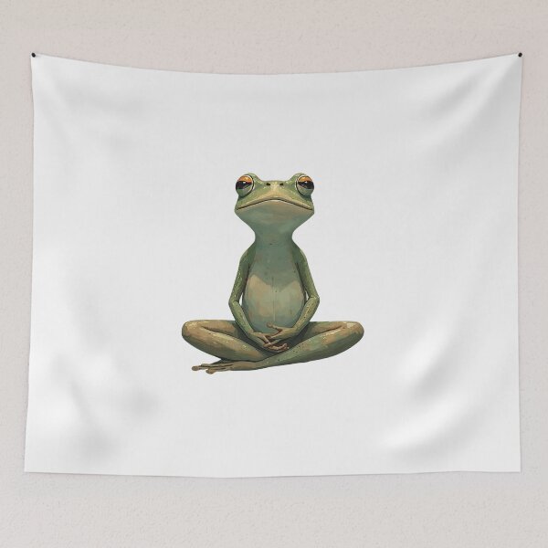 Item preview, Zen Frog – Peaceful Pose, Transparent Background designed and sold by Purdiole-art.