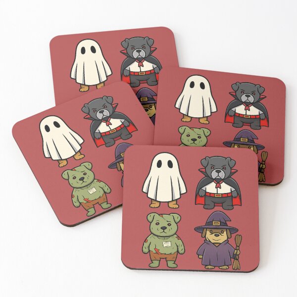 Item preview, Funny Halloween Dogs in Costumes. Chiens rigolos déguisés pour Halloween designed and sold by Drawingshirts.