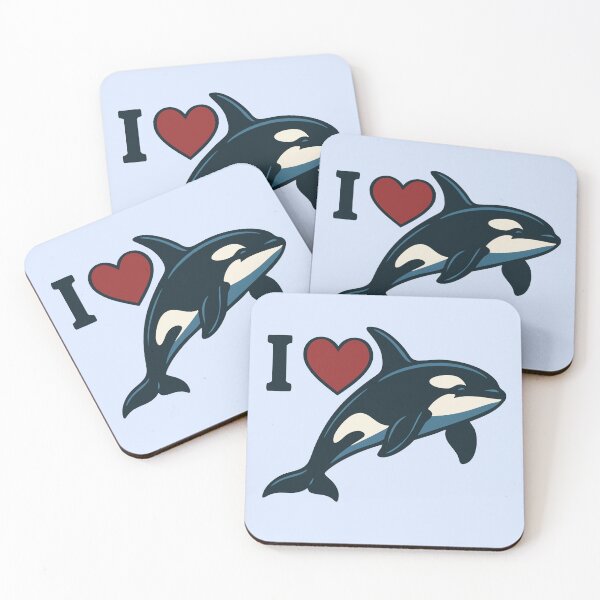 Item preview, I Love Orcas – Killer Whale Design designed and sold by Print-Zoo.