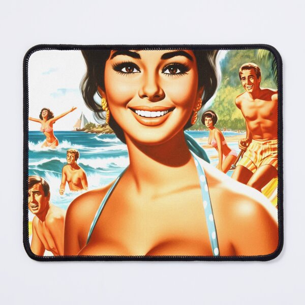 Item preview, Retro Hot Summer Woman designed and sold by PulpVintage.